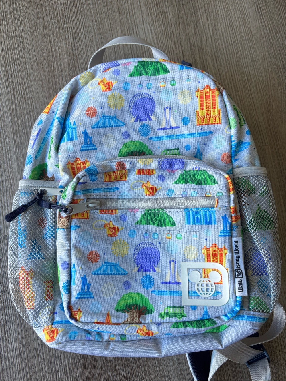 Walt Disney World Parks Colorful Patterned Backpack